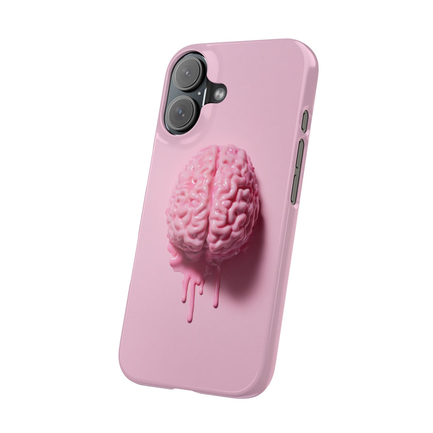 Slim Cases, Brain Design Phone Case With Card Holder, Cute Tech Accessory, Unique Gift for Students, Stylish Phone Protection, Valentine's