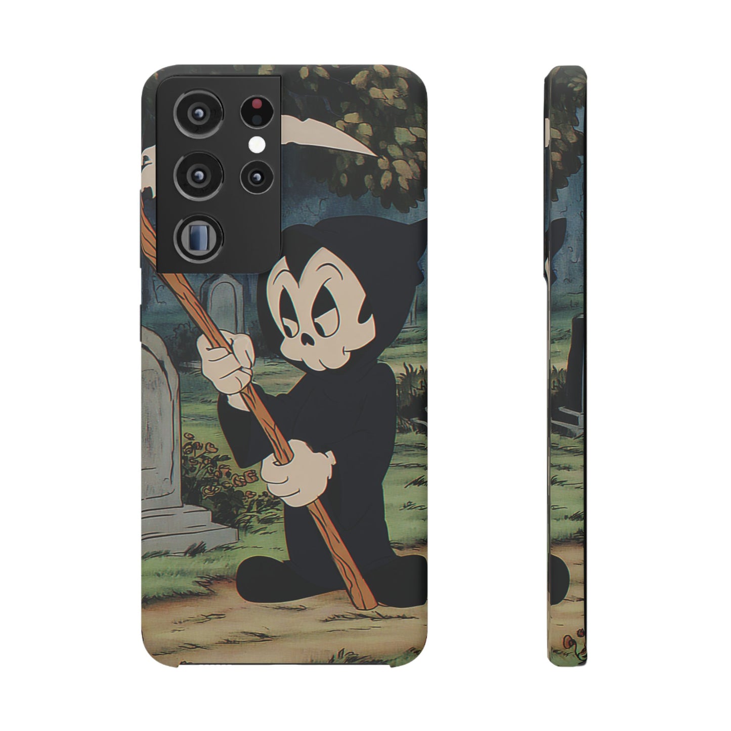 Grim Reaper Snap Case, Halloween Phone Case, Cute Death Phone Cover, Spooky Accessories, Unique Phone Protector