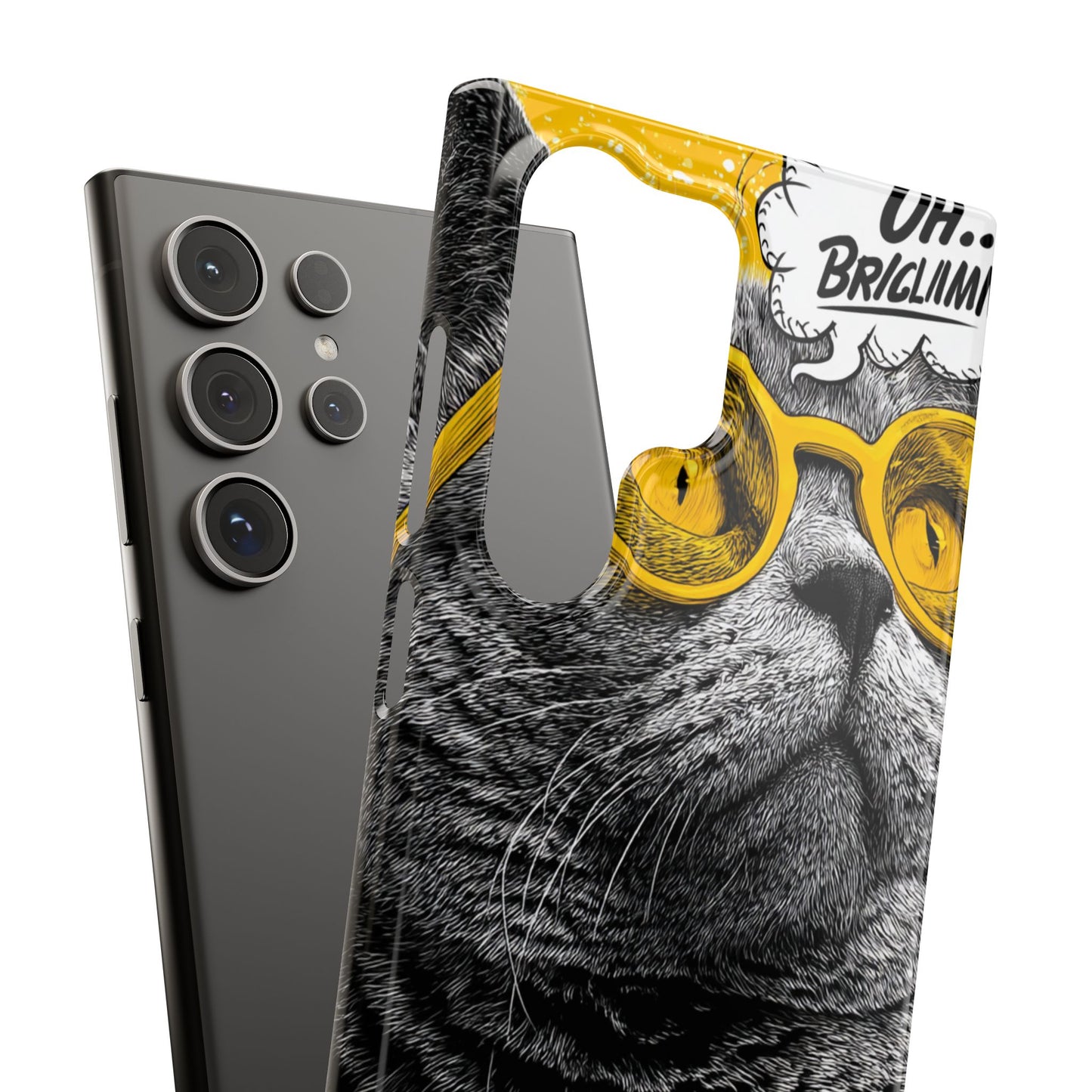Playful Cat Snap Case - Quirky Phone Cover for Cat Lovers, Gift for Pet Enthusiasts, Funny Accessory for Any Occasion