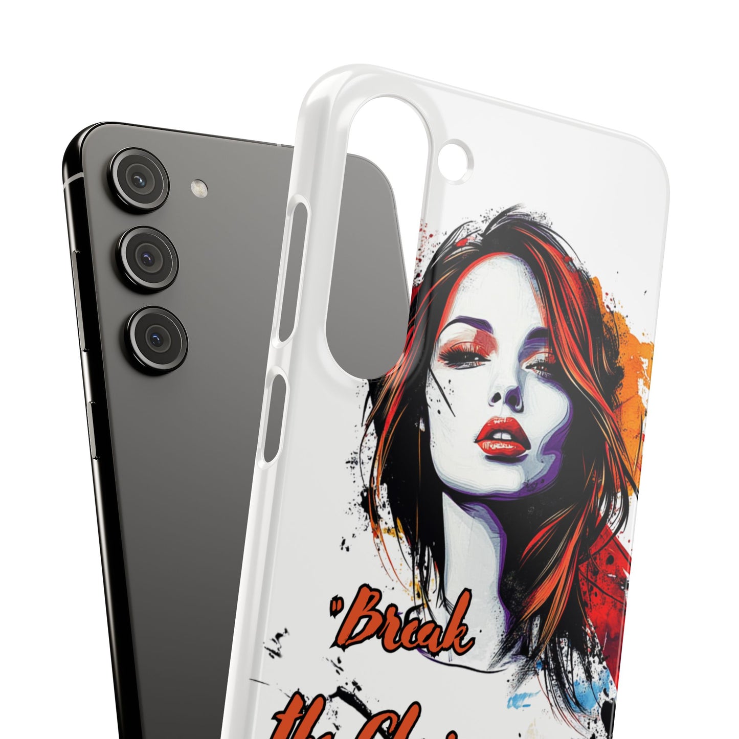 Empowering Art Snap Cases, Phone Cover, Break the Chains of Silence, Unique Gift, Inspirational Tech Accessories