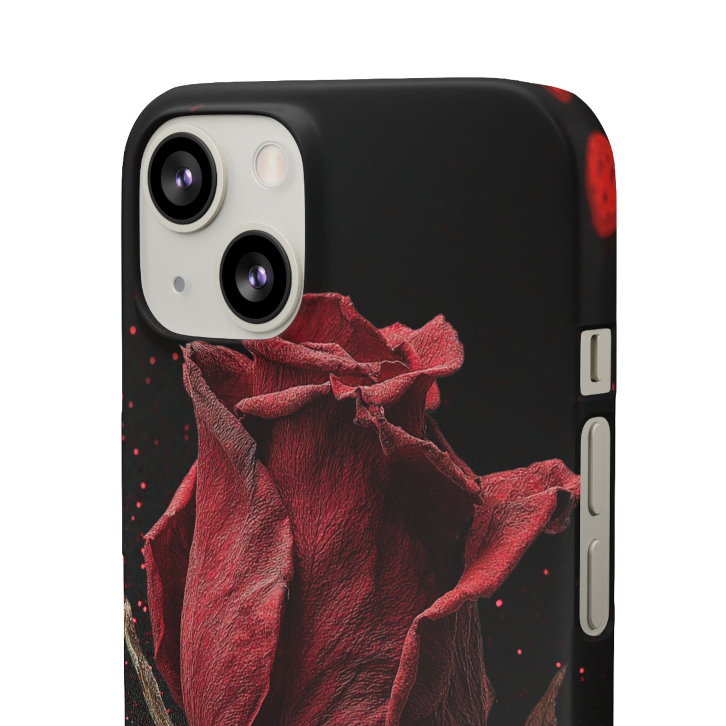 Romantic Rose Snap Case, Floral Phone Cover, Valentines Day Gift, Trendy Mobile Accessory, Heart Design Case, Elegant Phone Protector
