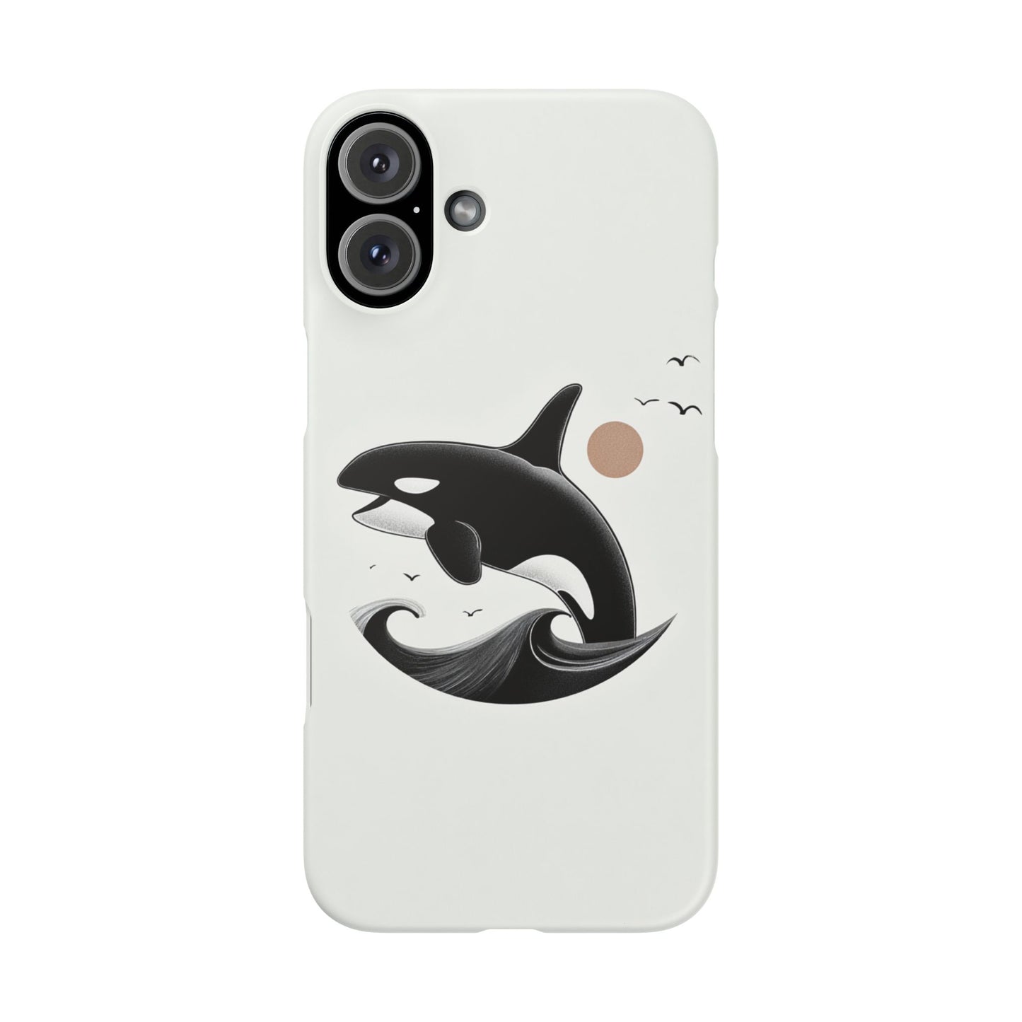 Whale Splash Phone Case | Ocean Lover Gift, Marine Art, Snap Cases, Cute Whale Design, Custom Phone Accessories