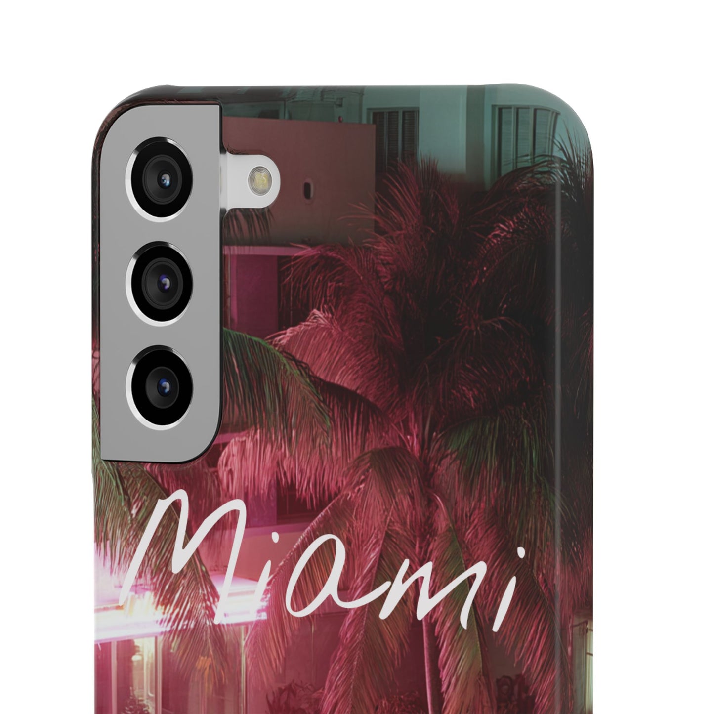 Miami Vibes Snap Case, Tropical Phone Cover, Summer Accessory, Gift for Travel Lovers, Neon Aesthetic, Beach-themed Tech