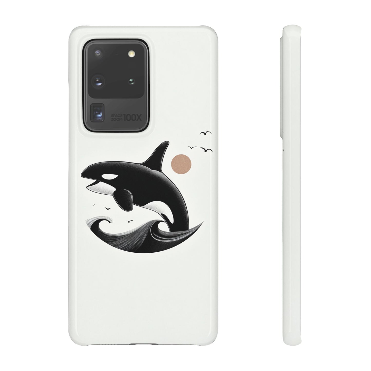 Whale Splash Phone Case | Ocean Lover Gift, Marine Art, Snap Cases, Cute Whale Design, Custom Phone Accessories