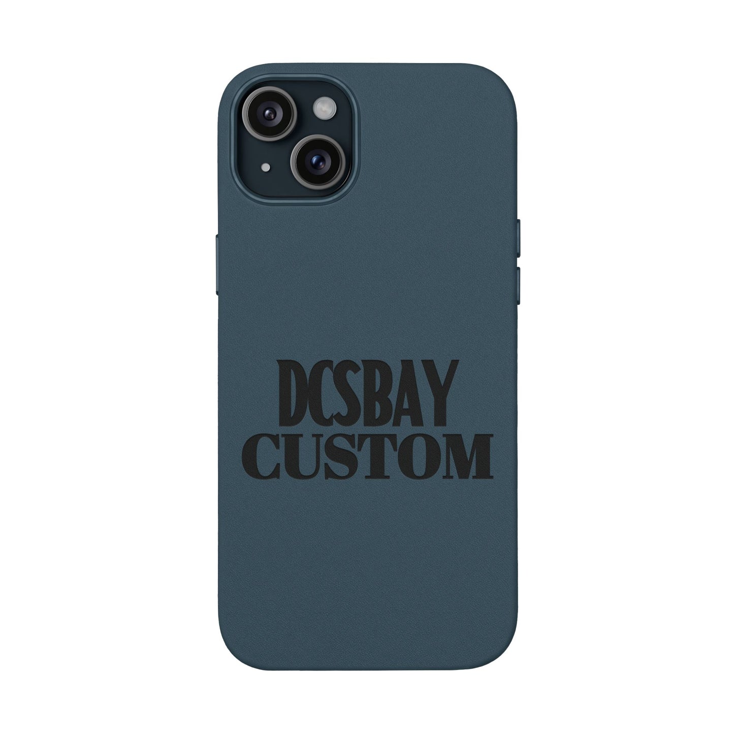 Engraved PU Leather Phone Case — Minimal Bear Silhouette