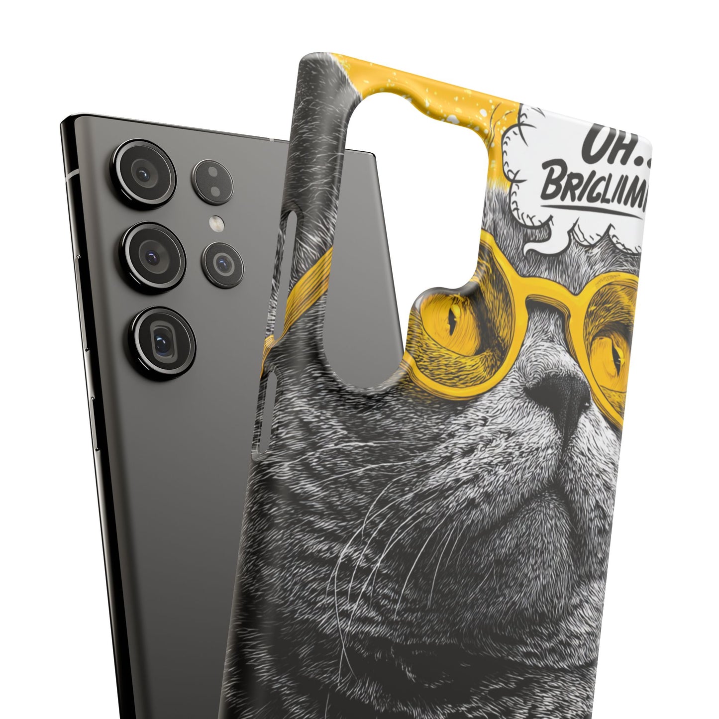 Playful Cat Snap Case - Quirky Phone Cover for Cat Lovers, Gift for Pet Enthusiasts, Funny Accessory for Any Occasion