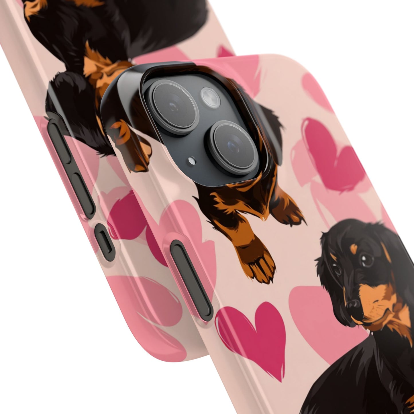 Pink Dachshund Love Phone Case for Iphone and Samsung Customistion and Free Shipping Avvialable