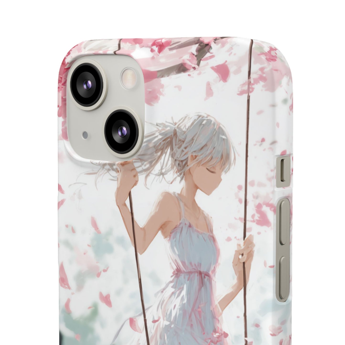 Elegant Floral Snap Cases for iPhone, Personalized Phone Covers, Cute Spring Gifts, Anime Aesthetic Accessories, Flower-themed Cell [...]