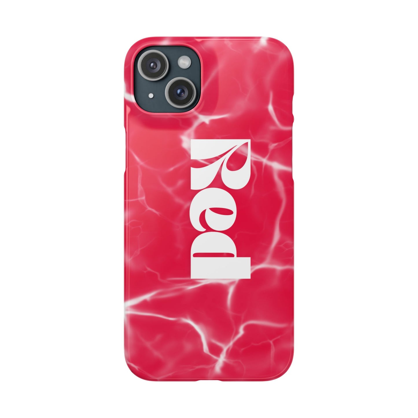 Vibrant Red Snap Case for iPhone, Trendy Phone Cover, Gift for Her, Summer Accessory, Stylish Tech Protection