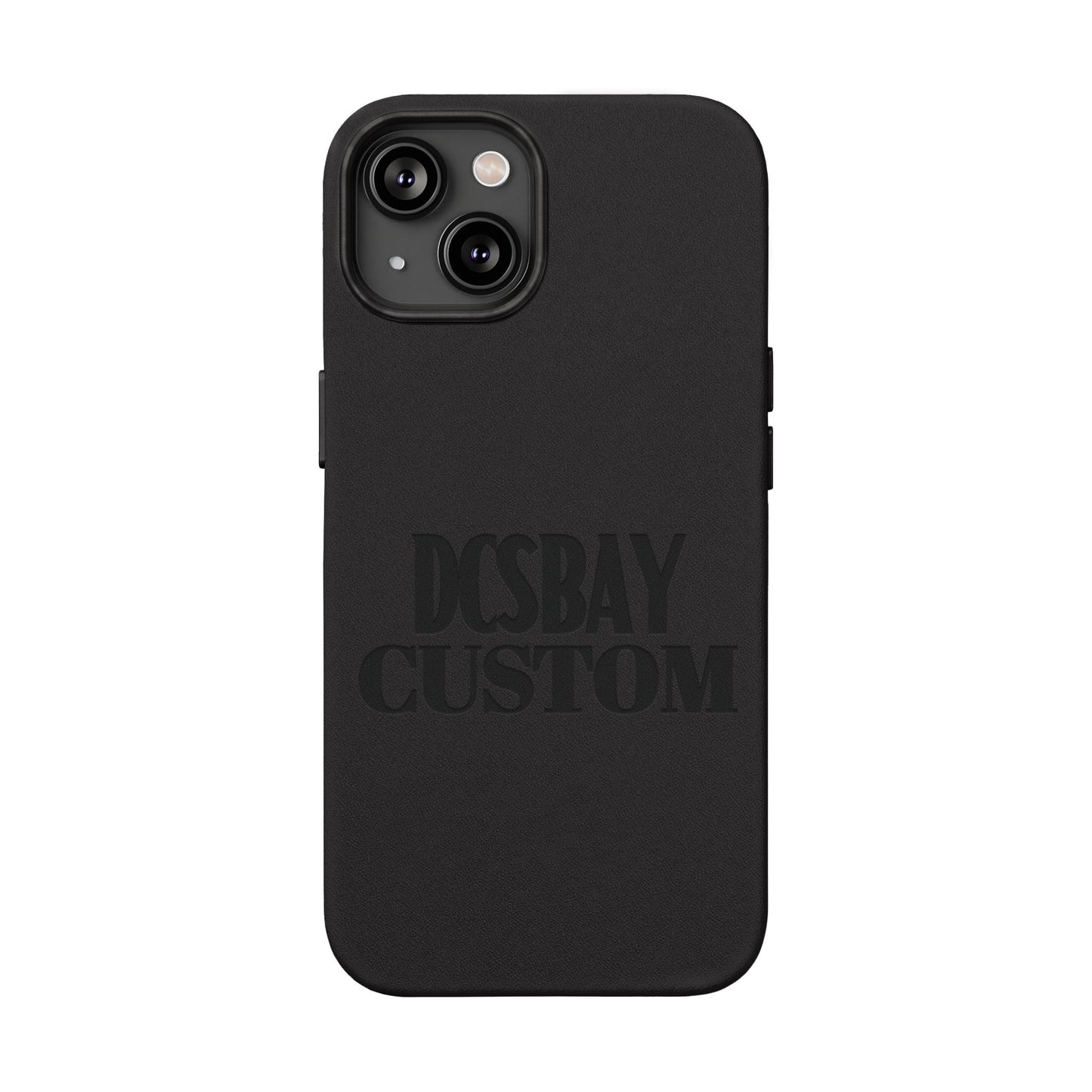 Engraved PU Leather Phone Case — Minimal Bear Silhouette