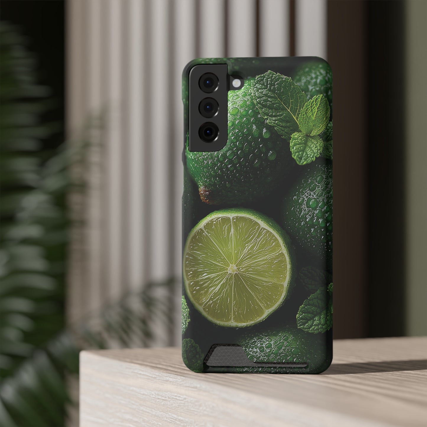 Fresh Lime Phone Case with Card Holder, Citrus Design, Perfect Gift for Summer, Stylish and Functional, Eco-friendly Accessories, [...]