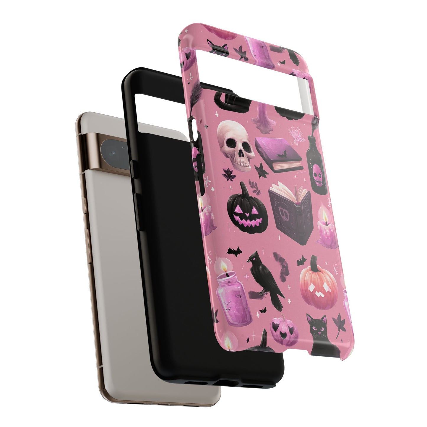 Spooky Phone Case - Halloween Design, Cute Costume Accessory, Fall Decor, Gift for Cat Lovers, Witchy Vibes, Trick or Treat