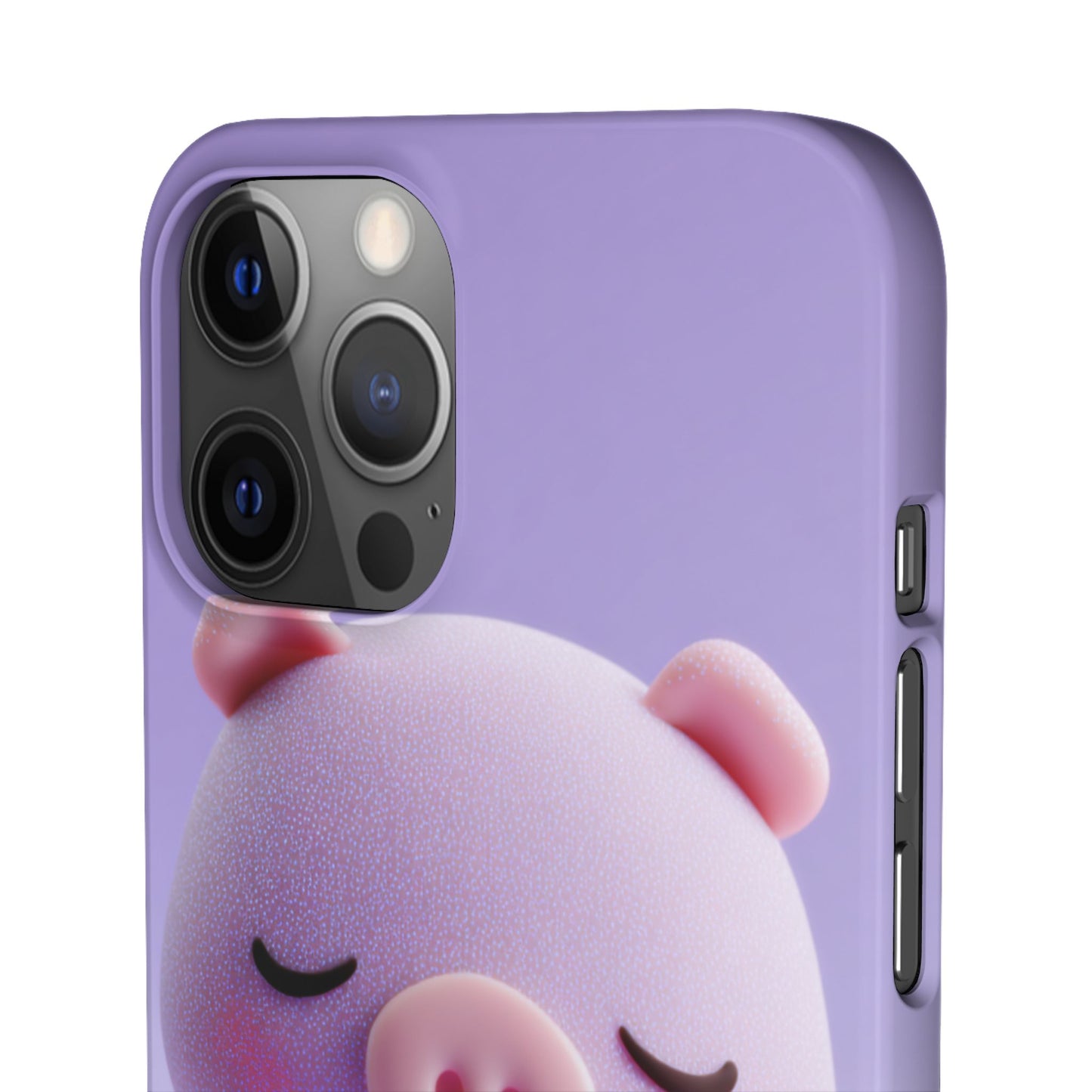 Cute Pig Snap Case for iPhone, Animal Lovers Phone Cover, Kawaii Aesthetic Accessory, Birthday Gift, Unique Phone Protection