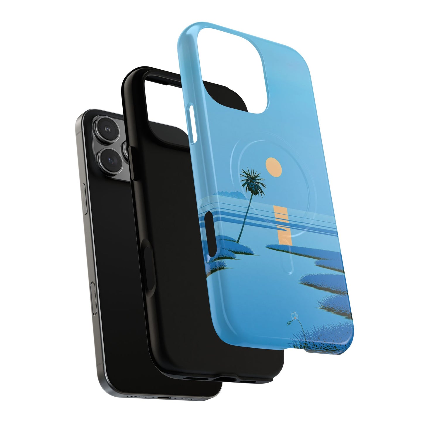 Tough Magnetic Case — Minimal Sunset Palm Phone Cover