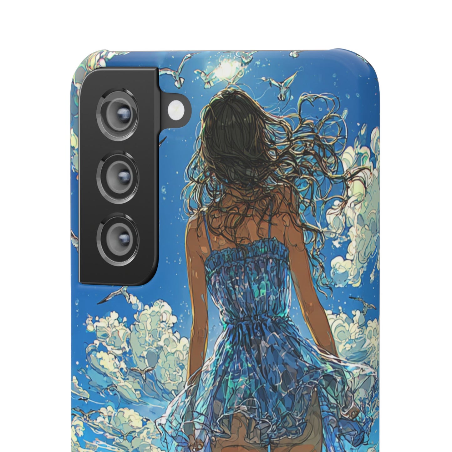 Summer Breeze Snap Case, Ocean Art Phone Cover, Beach Vibes Cell Case, Gift for Her, Custom Phone Accessory