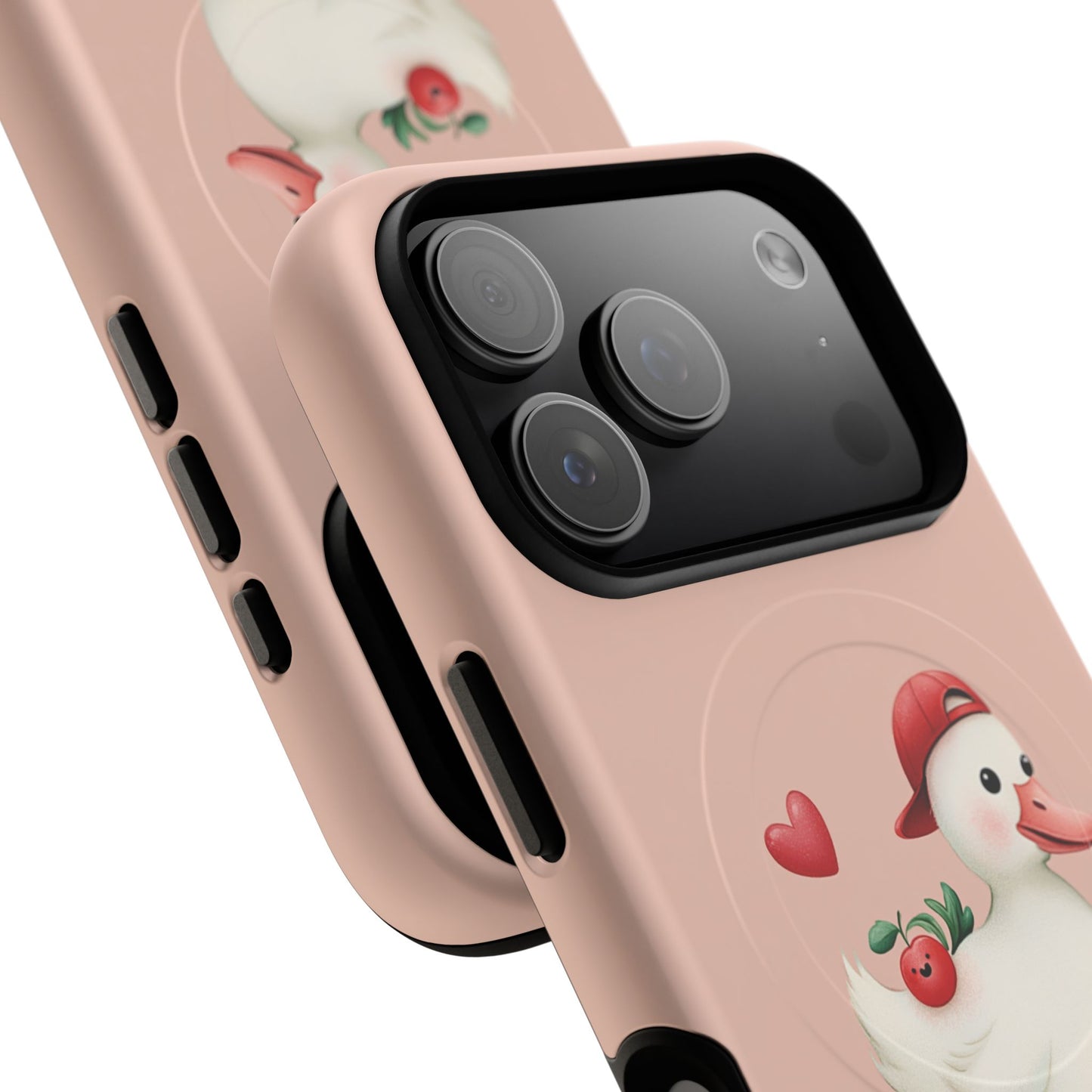 Duck Skateboard Magnetic Phone Case — Cute Pink Protective iPhone Cover