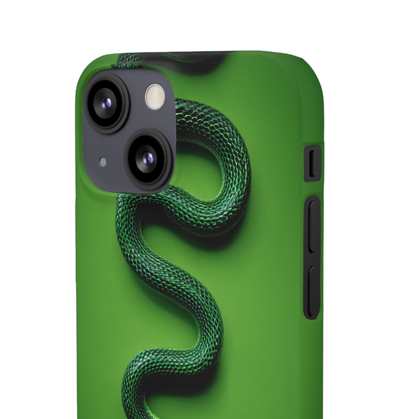 Green Snake Snap Case for iPhone, Stylish Phone Cover, Unique Gift, Trendy Accessory, Birthday, Nature Lover's Phone Case