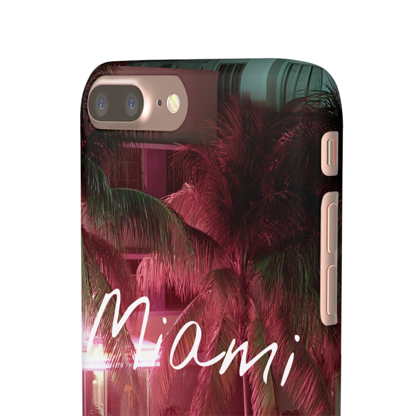 Miami Vibes Snap Case, Tropical Phone Cover, Summer Accessory, Gift for Travel Lovers, Neon Aesthetic, Beach-themed Tech