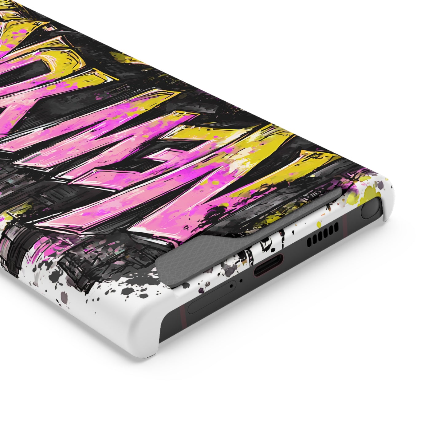 Urban Graffiti Phone Case with Card Holder, NY Street Art Phone Protection, Trendy Accessory, Gifts for City Lovers, Unique Tech Gift
