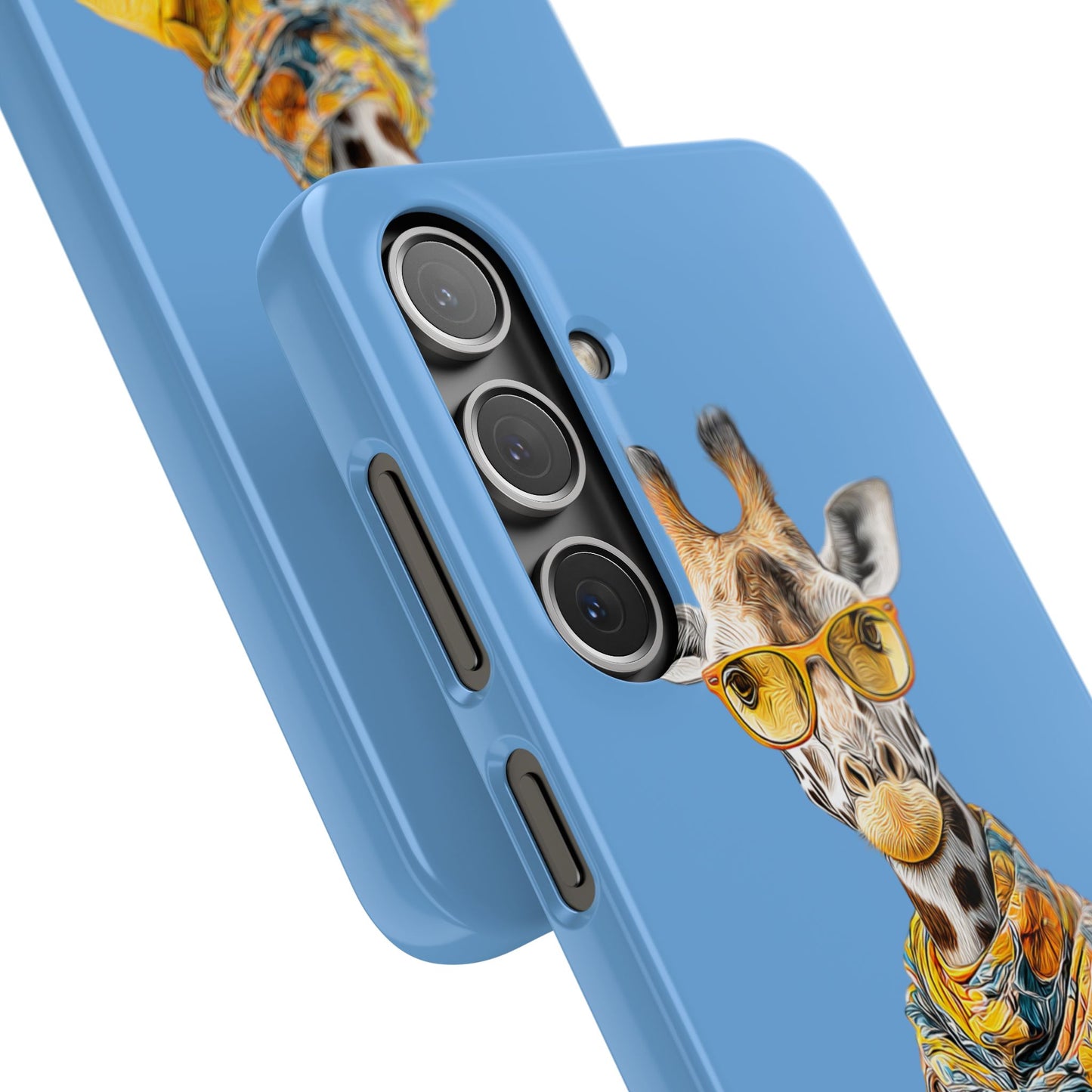 Giraffe Blue Snap Case Phone Cover for Animal Lover Iphone and Samsung models