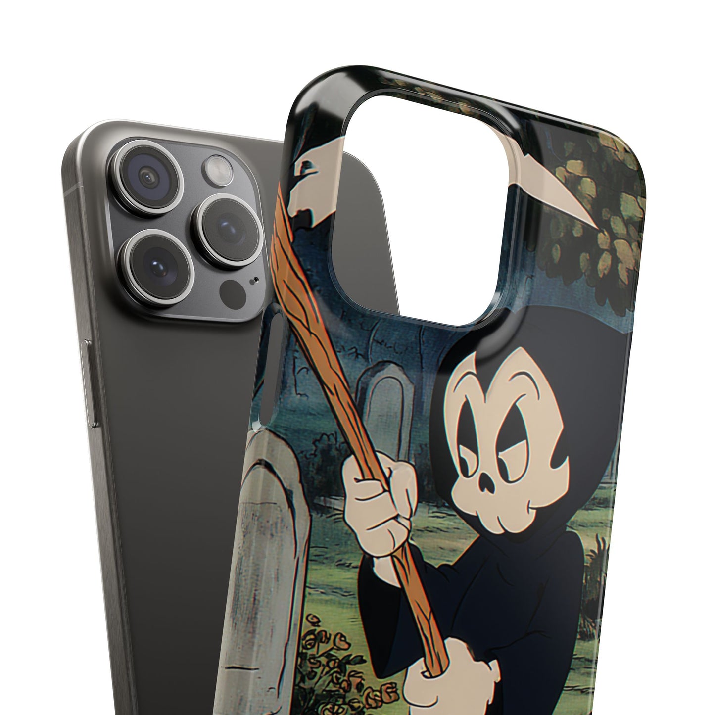 Grim Reaper Snap Case, Halloween Phone Case, Cute Death Phone Cover, Spooky Accessories, Unique Phone Protector