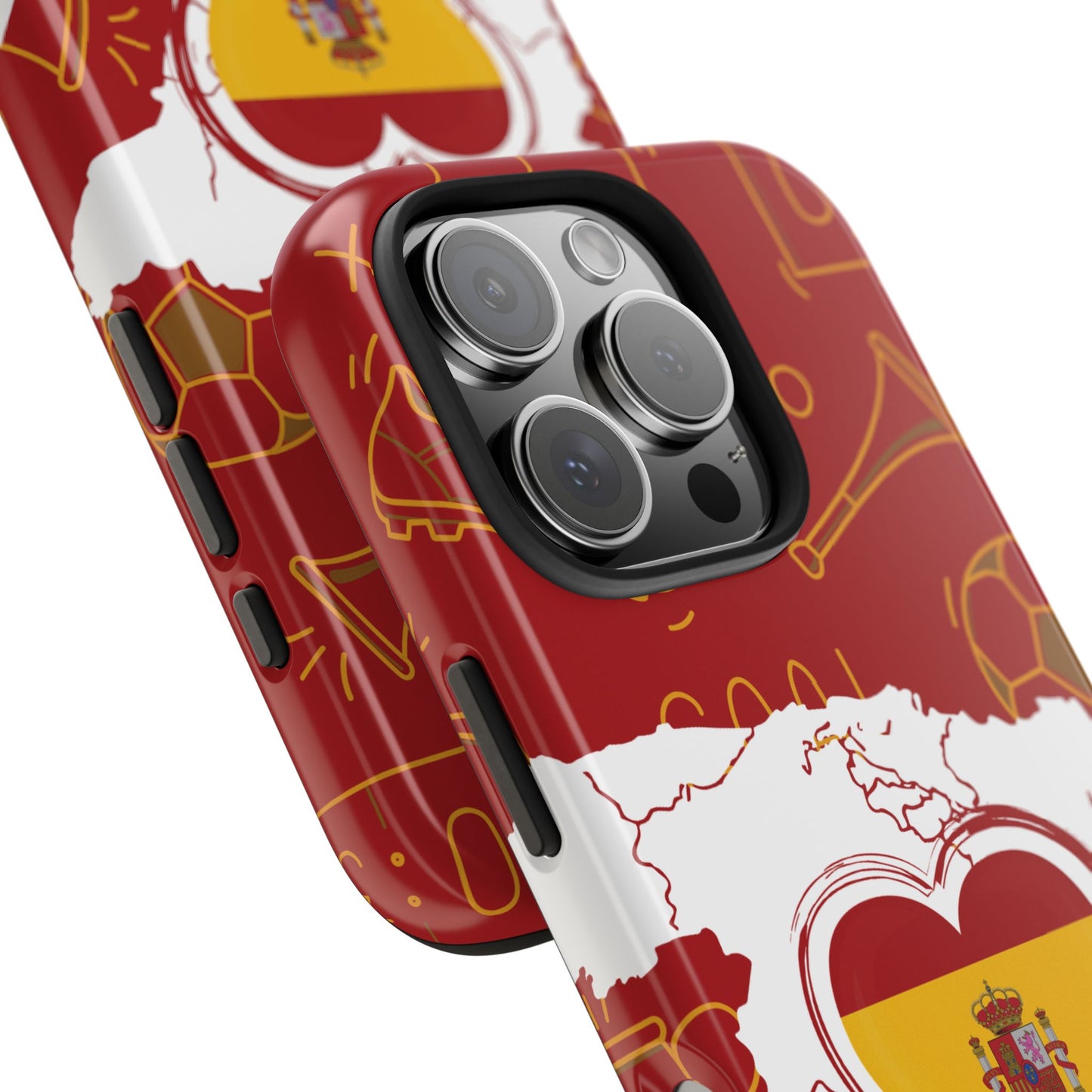 Spain Football Flag Tough Phone Case — Spain Soccer Fan World Cup Theme, Durable Protective Phone Cover
