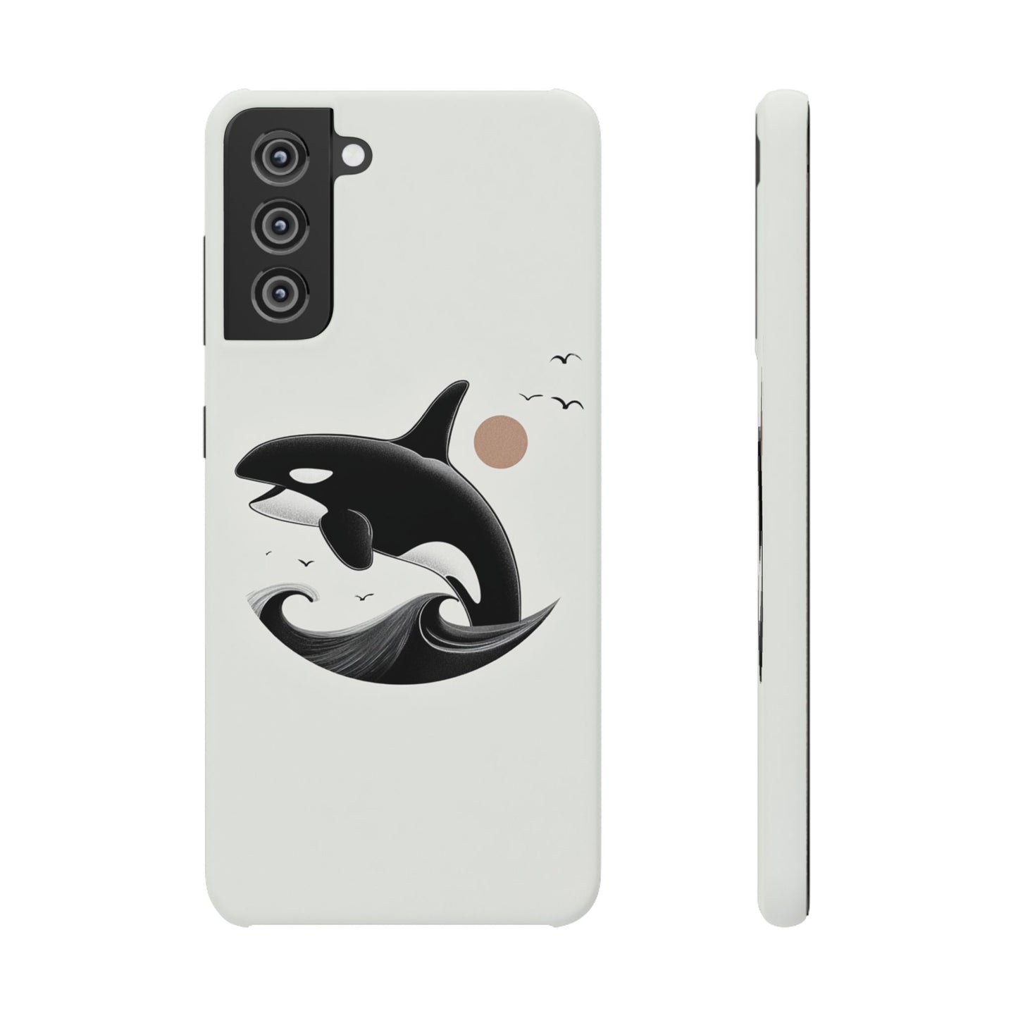 Whale Splash Phone Case | Ocean Lover Gift, Marine Art, Snap Cases, Cute Whale Design, Custom Phone Accessories