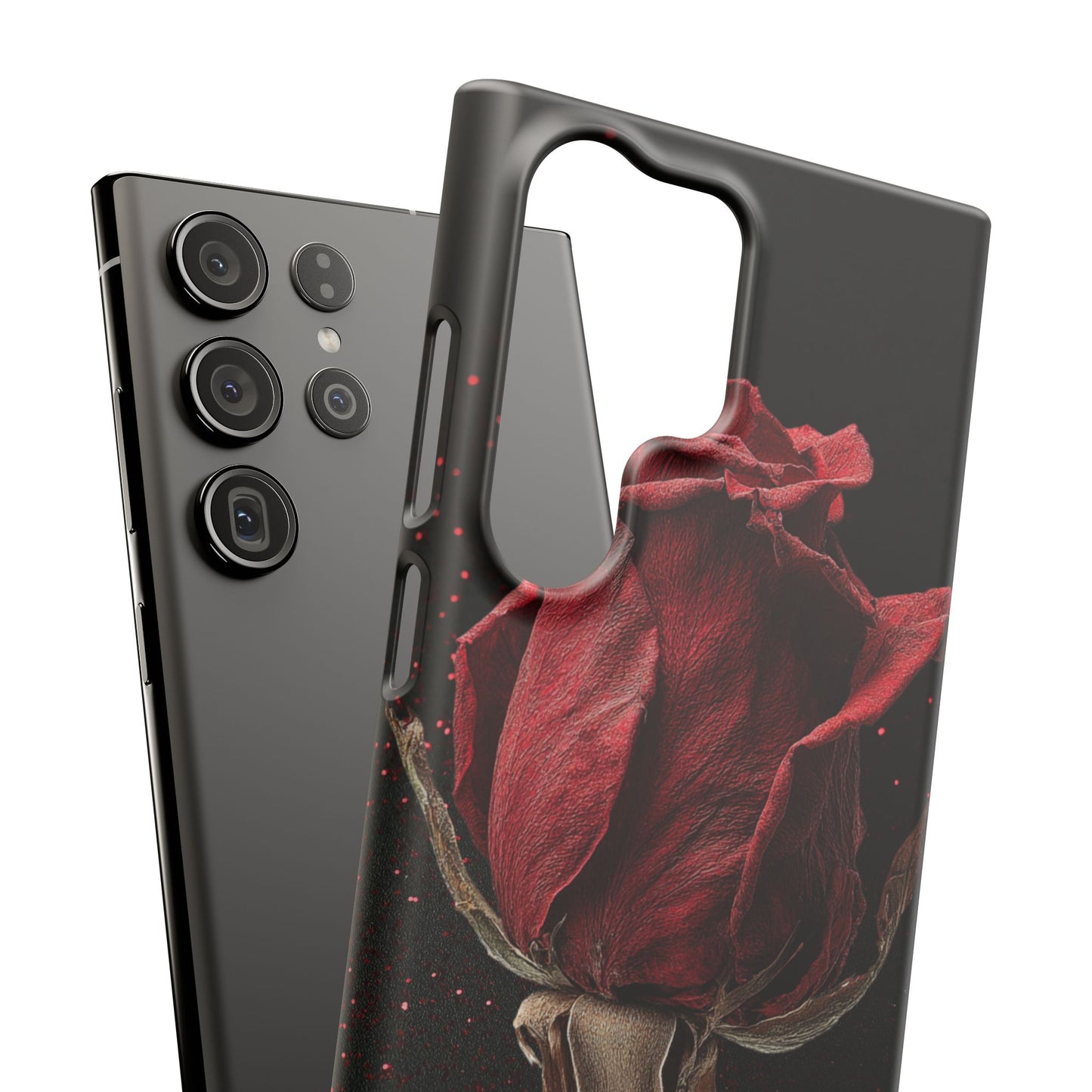 Romantic Rose Snap Case, Floral Phone Cover, Valentines Day Gift, Trendy Mobile Accessory, Heart Design Case, Elegant Phone Protector