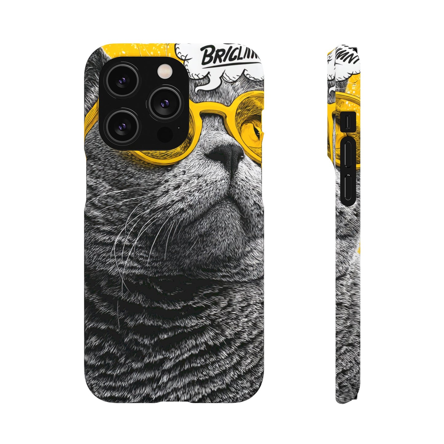 Playful Cat Snap Case - Quirky Phone Cover for Cat Lovers, Gift for Pet Enthusiasts, Funny Accessory for Any Occasion