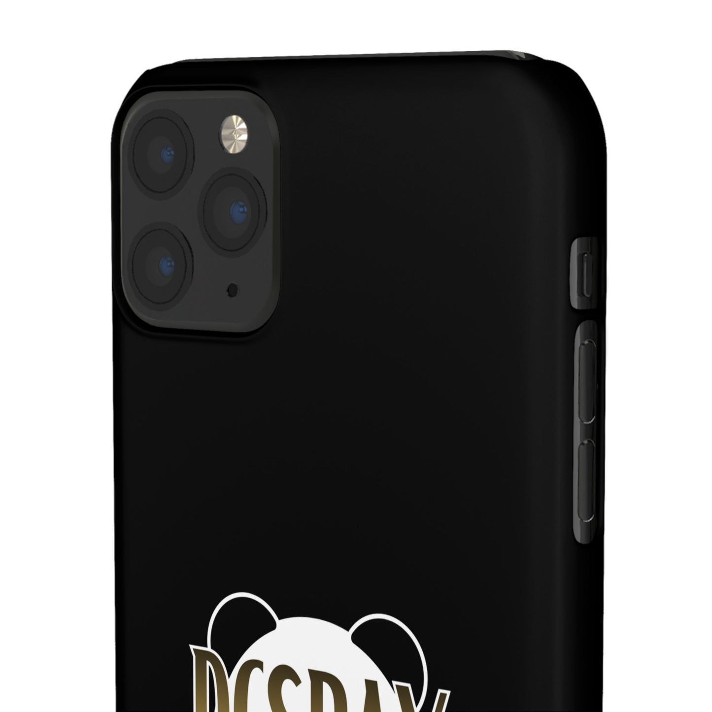 Phone Case — Glossy Black Custom "DCSBAY CUSTOM" Logo Snap Case
