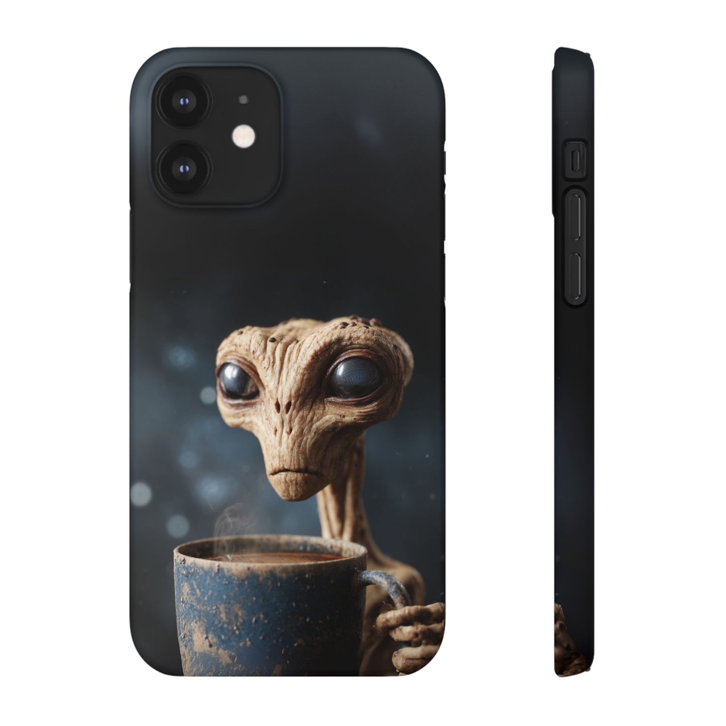Alien Coffee Snap Case, Unique Phone Cover, Pop Culture Accessory, Gift for Sci-Fi Lovers, Customizable Phone Case
