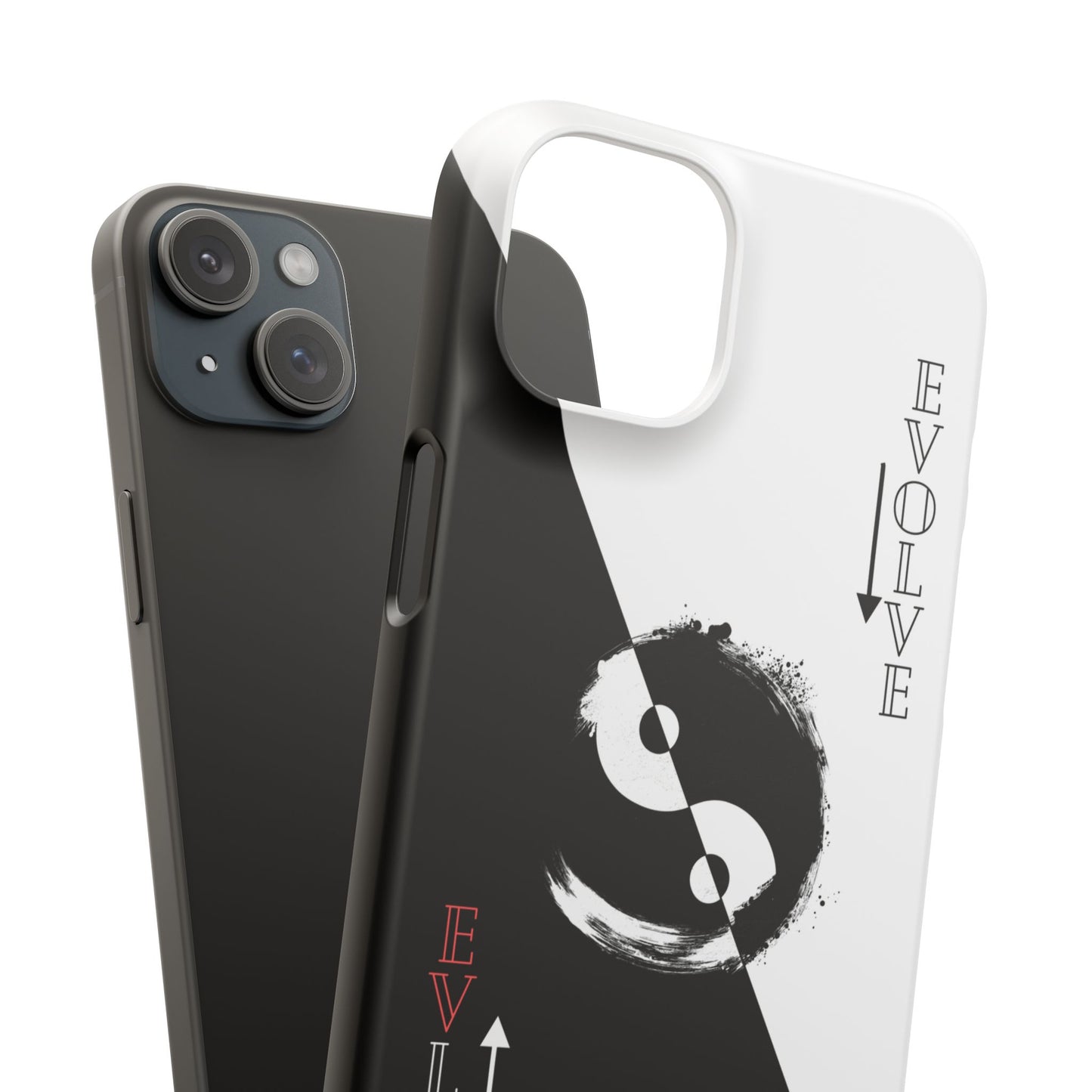 Yin Yang Evolve Black and White Snap Case Cover for iPhone and Samsung