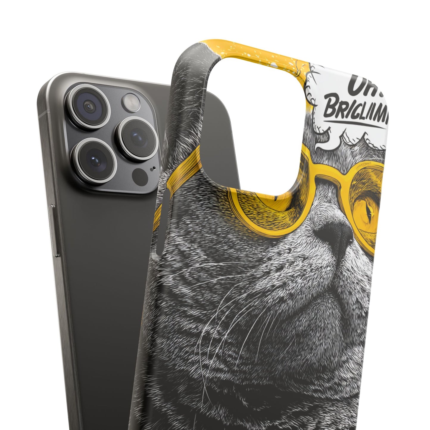 Playful Cat Snap Case - Quirky Phone Cover for Cat Lovers, Gift for Pet Enthusiasts, Funny Accessory for Any Occasion