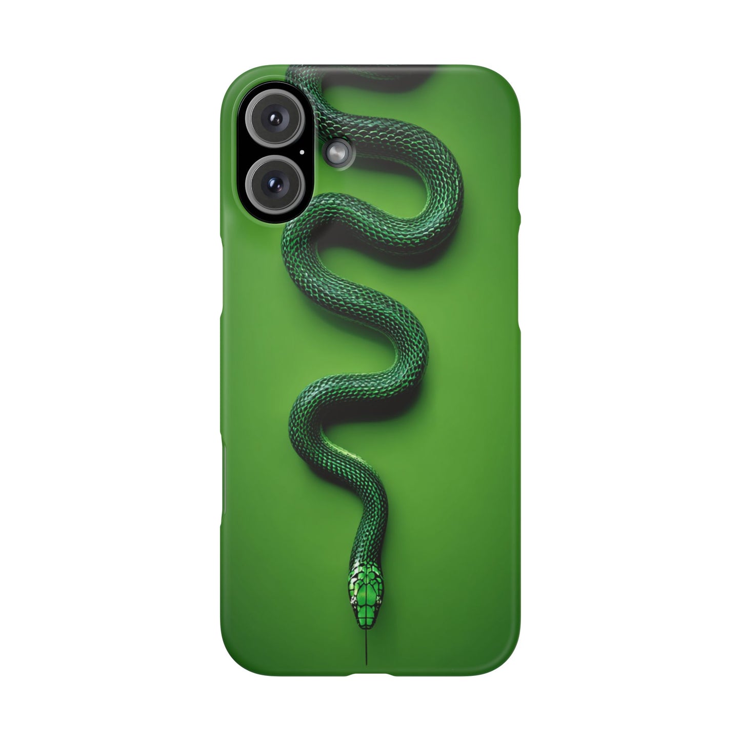 Green Snake Snap Case for iPhone, Stylish Phone Cover, Unique Gift, Trendy Accessory, Birthday, Nature Lover's Phone Case