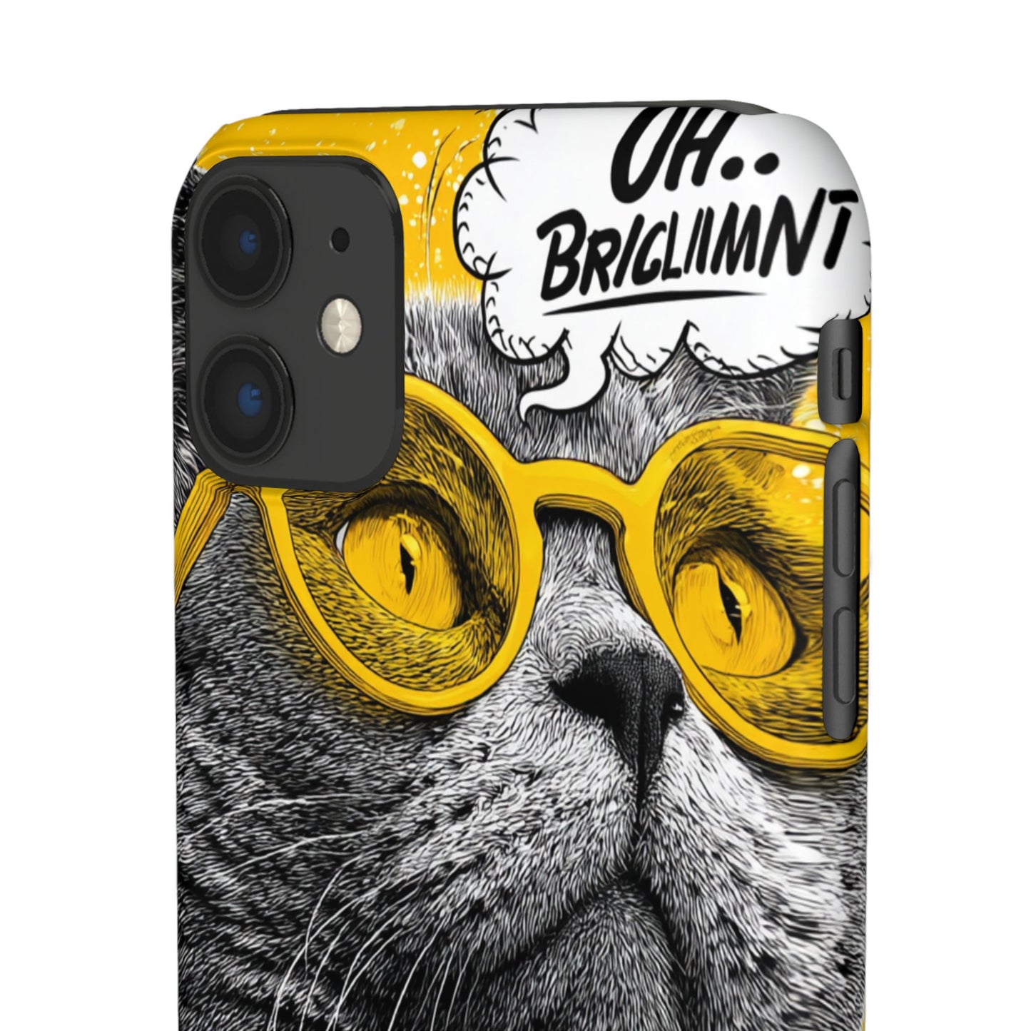 Playful Cat Snap Case - Quirky Phone Cover for Cat Lovers, Gift for Pet Enthusiasts, Funny Accessory for Any Occasion