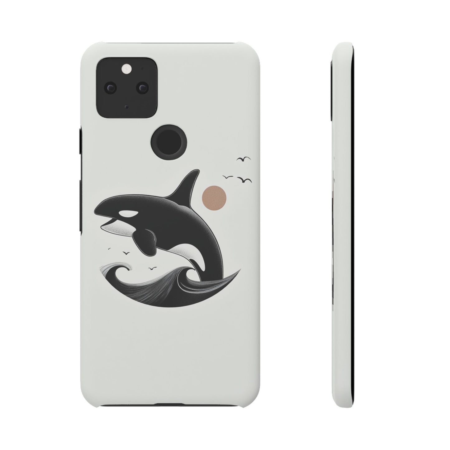 Whale Splash Phone Case | Ocean Lover Gift, Marine Art, Snap Cases, Cute Whale Design, Custom Phone Accessories