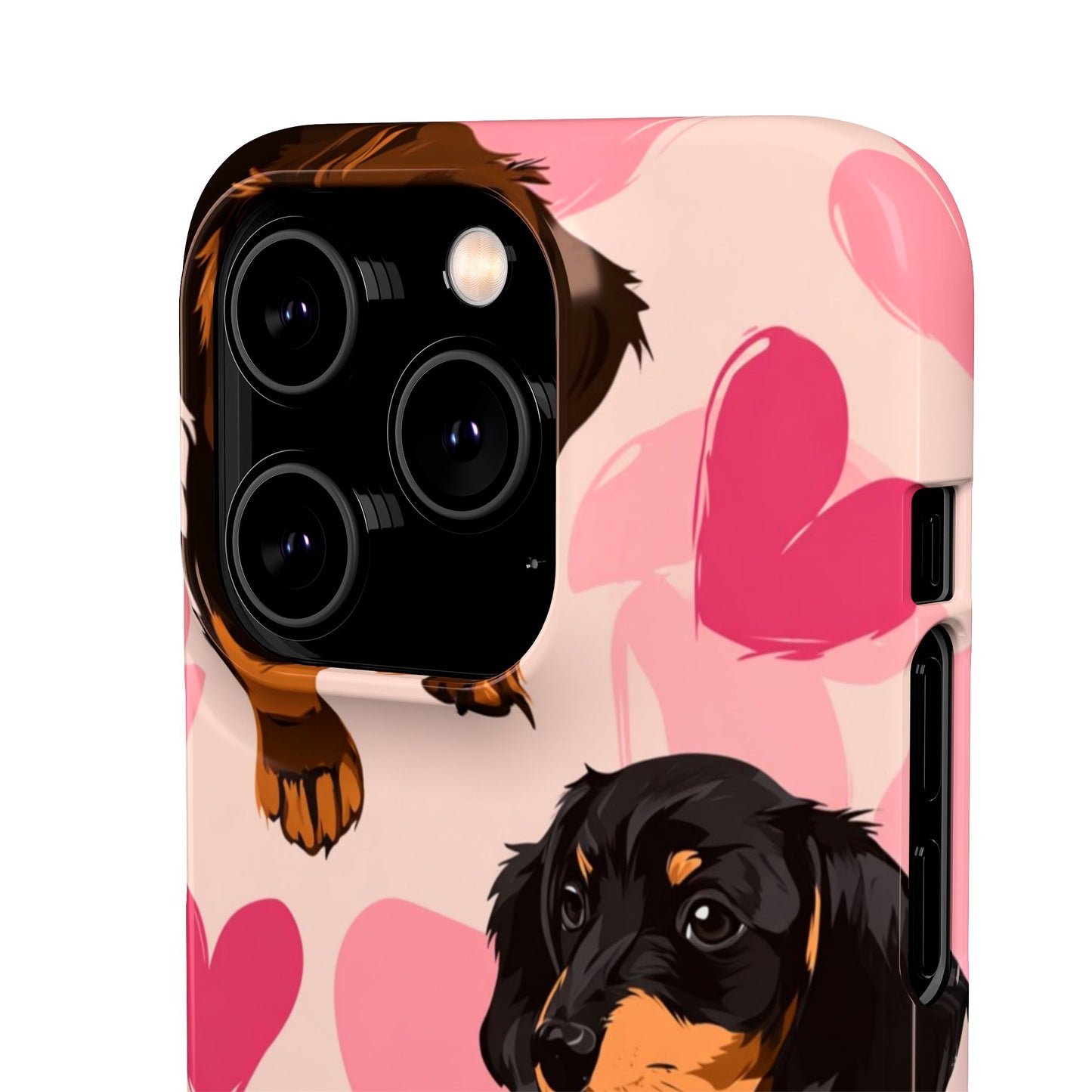 Pink Dachshund Love Phone Case for Iphone and Samsung Customistion and Free Shipping Avvialable