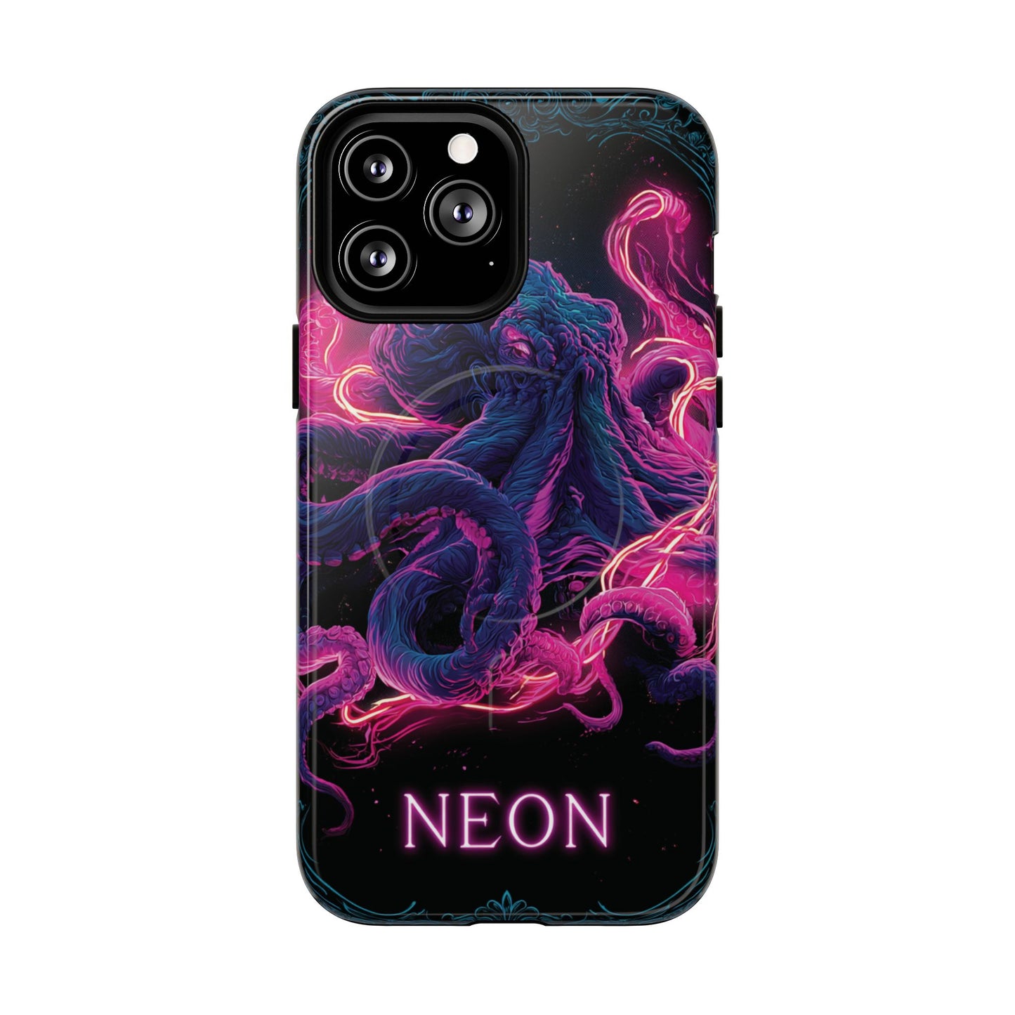 Neon Octopus Phone Case — Tough Magnetic Protective Cover