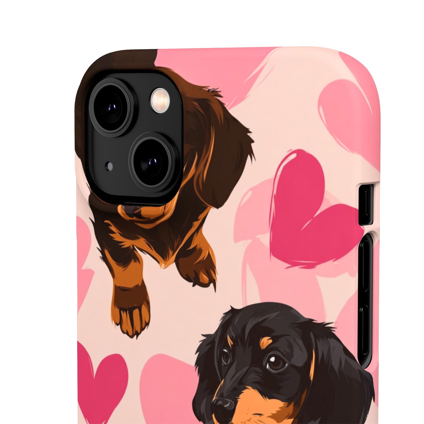 Pink Dachshund Love Phone Case for Iphone and Samsung Customistion and Free Shipping Avvialable