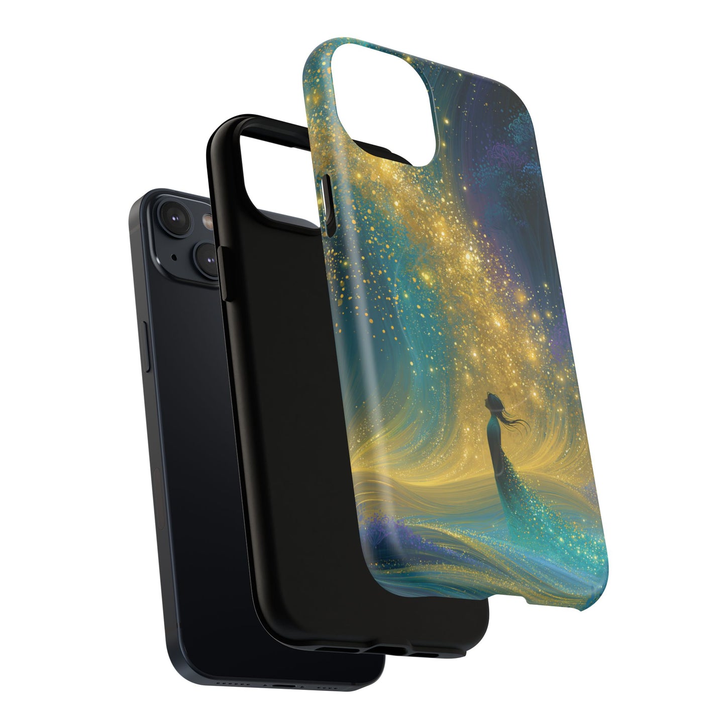 Mystical Nightfall Phone Case — Starry Silhouette Tough Magnetic Case