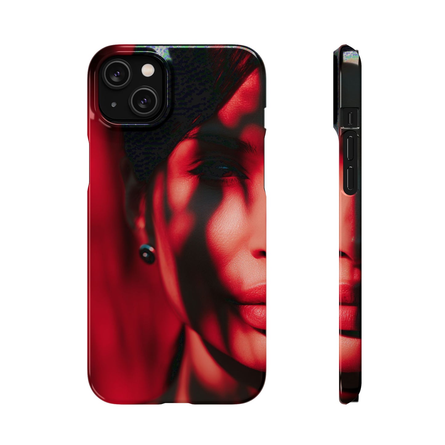 Stylish Snap Cases for Phone, Artistic Phone Cover, Unique Gifts, Red Aesthetic Case, Trendy Accessory, Vibrant Protection
