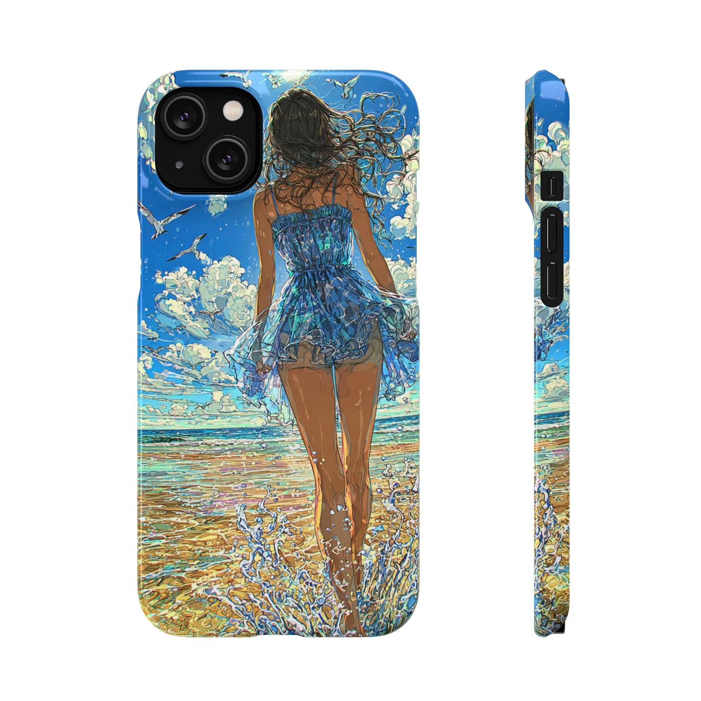 Summer Breeze Snap Case, Ocean Art Phone Cover, Beach Vibes Cell Case, Gift for Her, Custom Phone Accessory