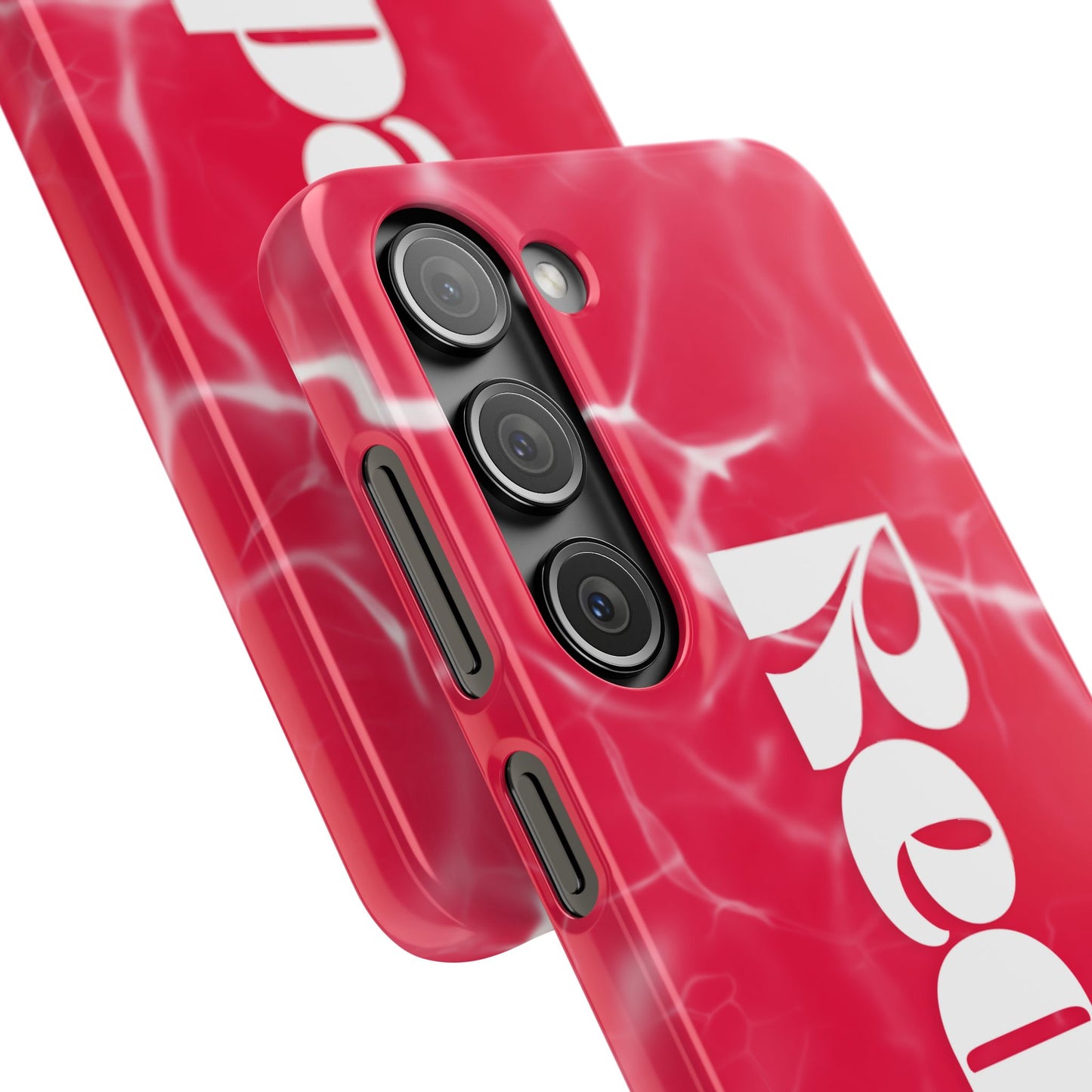 Vibrant Red Snap Case for iPhone, Trendy Phone Cover, Gift for Her, Summer Accessory, Stylish Tech Protection