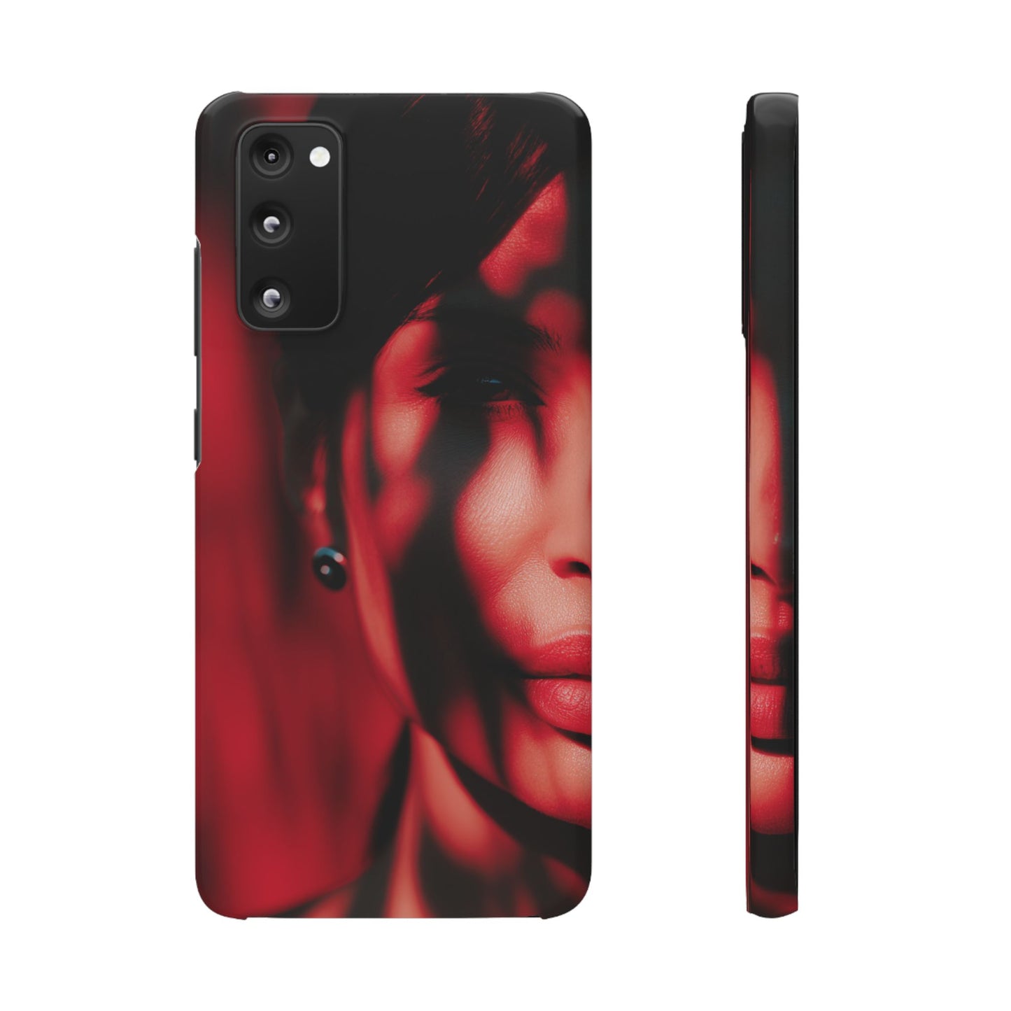 Stylish Snap Cases for Phone, Artistic Phone Cover, Unique Gifts, Red Aesthetic Case, Trendy Accessory, Vibrant Protection
