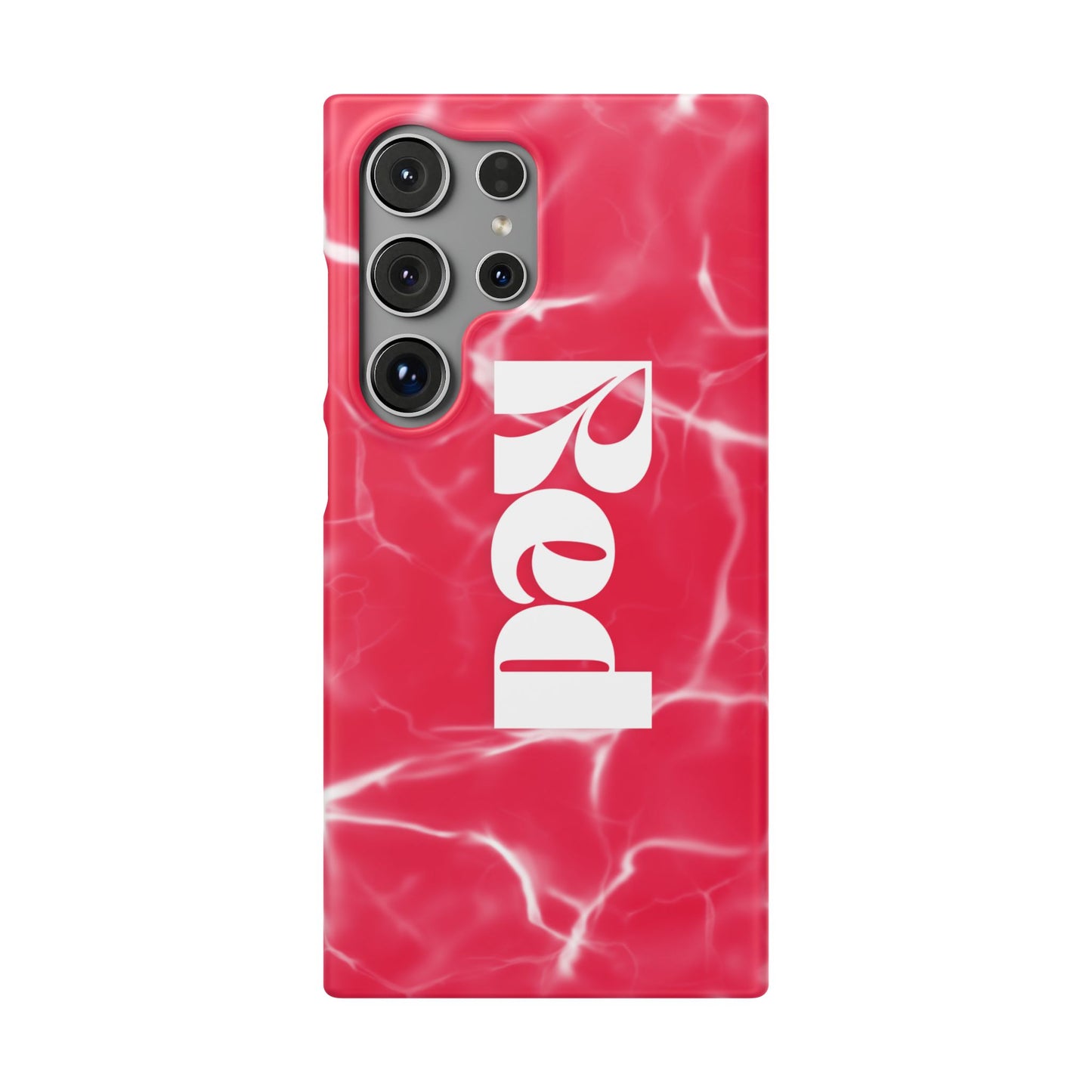 Vibrant Red Snap Case for iPhone, Trendy Phone Cover, Gift for Her, Summer Accessory, Stylish Tech Protection