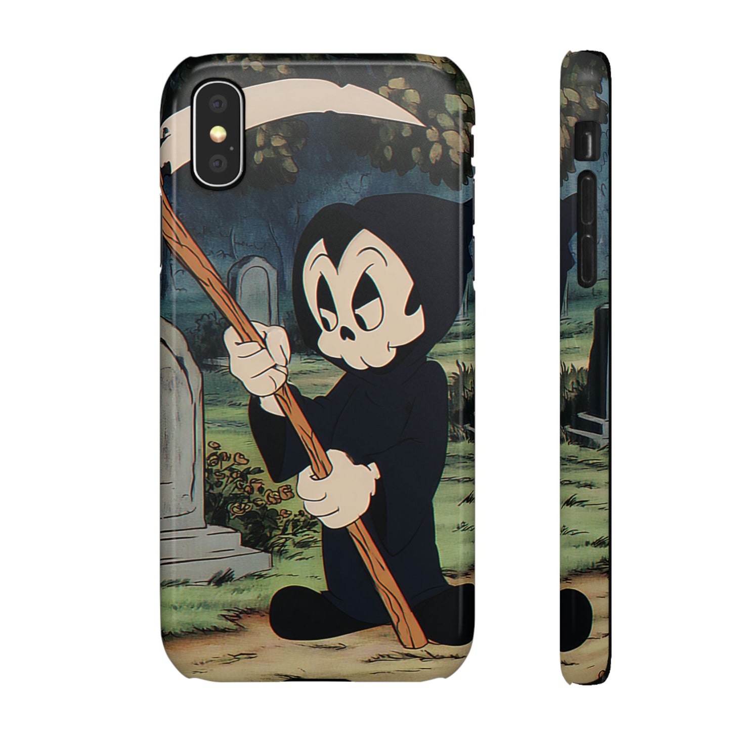 Grim Reaper Snap Case, Halloween Phone Case, Cute Death Phone Cover, Spooky Accessories, Unique Phone Protector