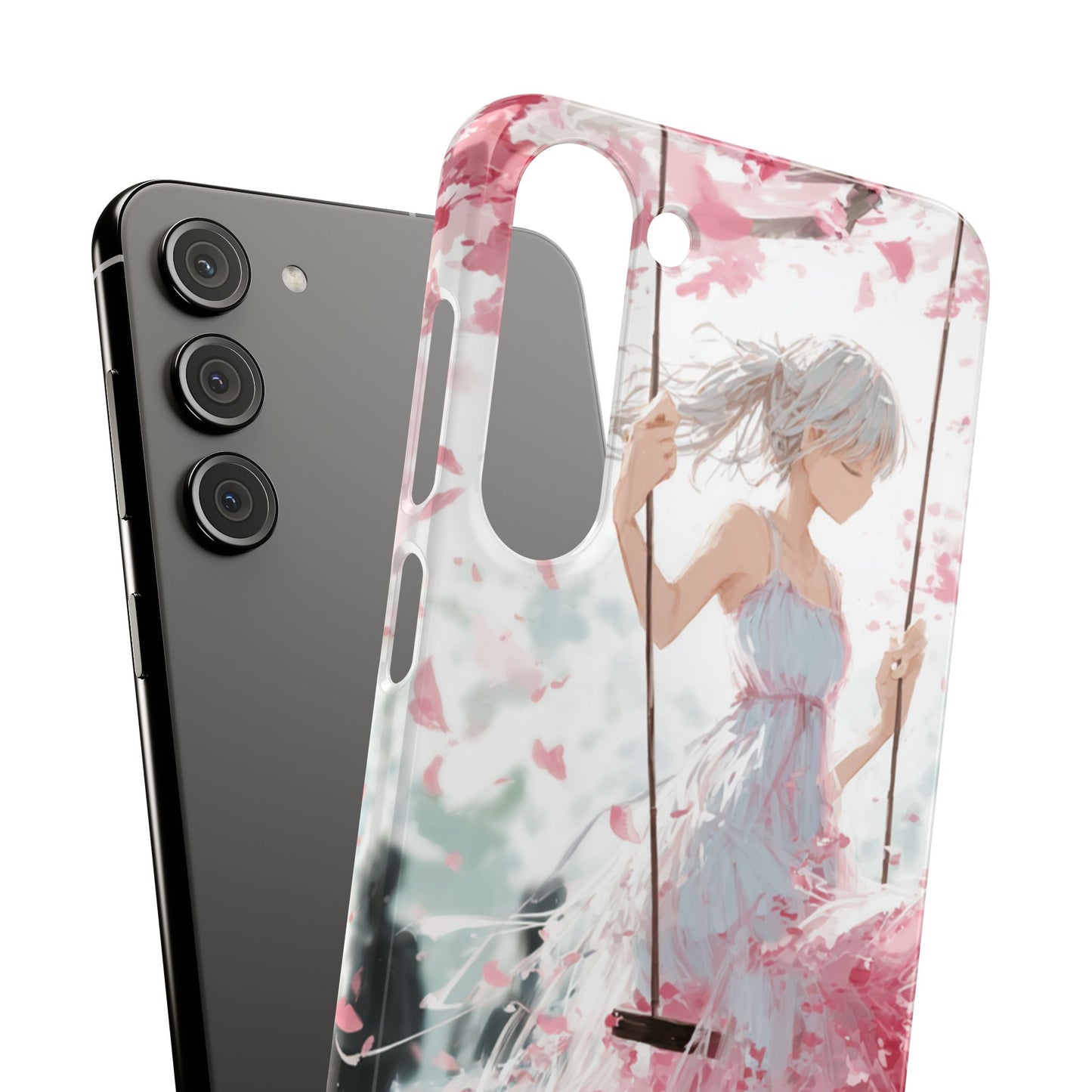 Elegant Floral Snap Cases for iPhone, Personalized Phone Covers, Cute Spring Gifts, Anime Aesthetic Accessories, Flower-themed Cell [...]