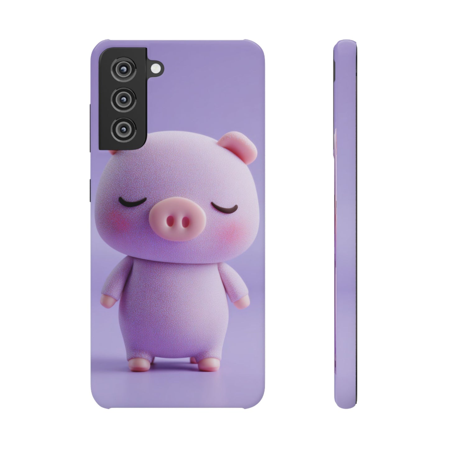 Cute Pig Snap Case for iPhone, Animal Lovers Phone Cover, Kawaii Aesthetic Accessory, Birthday Gift, Unique Phone Protection