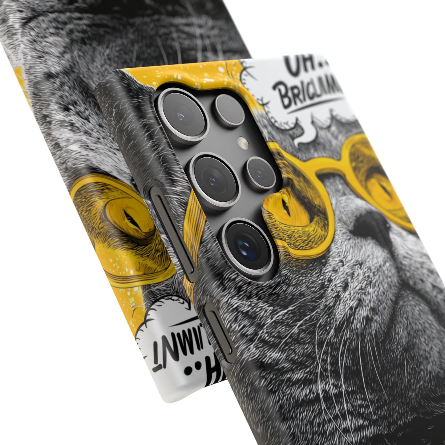 Playful Cat Snap Case - Quirky Phone Cover for Cat Lovers, Gift for Pet Enthusiasts, Funny Accessory for Any Occasion