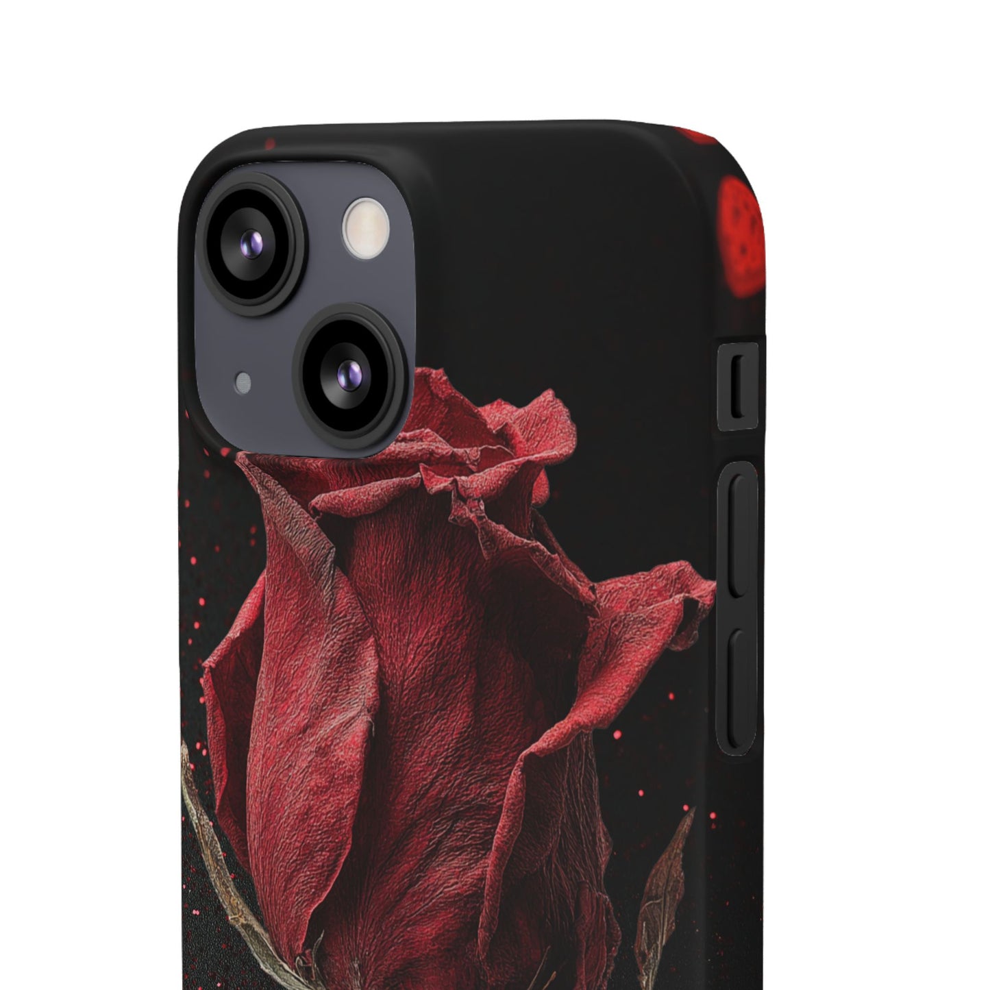 Romantic Rose Snap Case, Floral Phone Cover, Valentines Day Gift, Trendy Mobile Accessory, Heart Design Case, Elegant Phone Protector